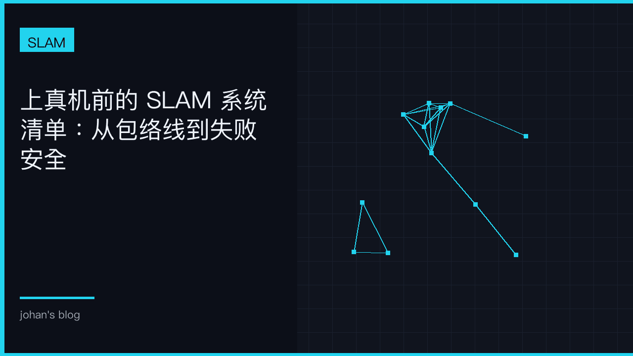 上真机前的 SLAM 系统清单：从包络线到失败安全