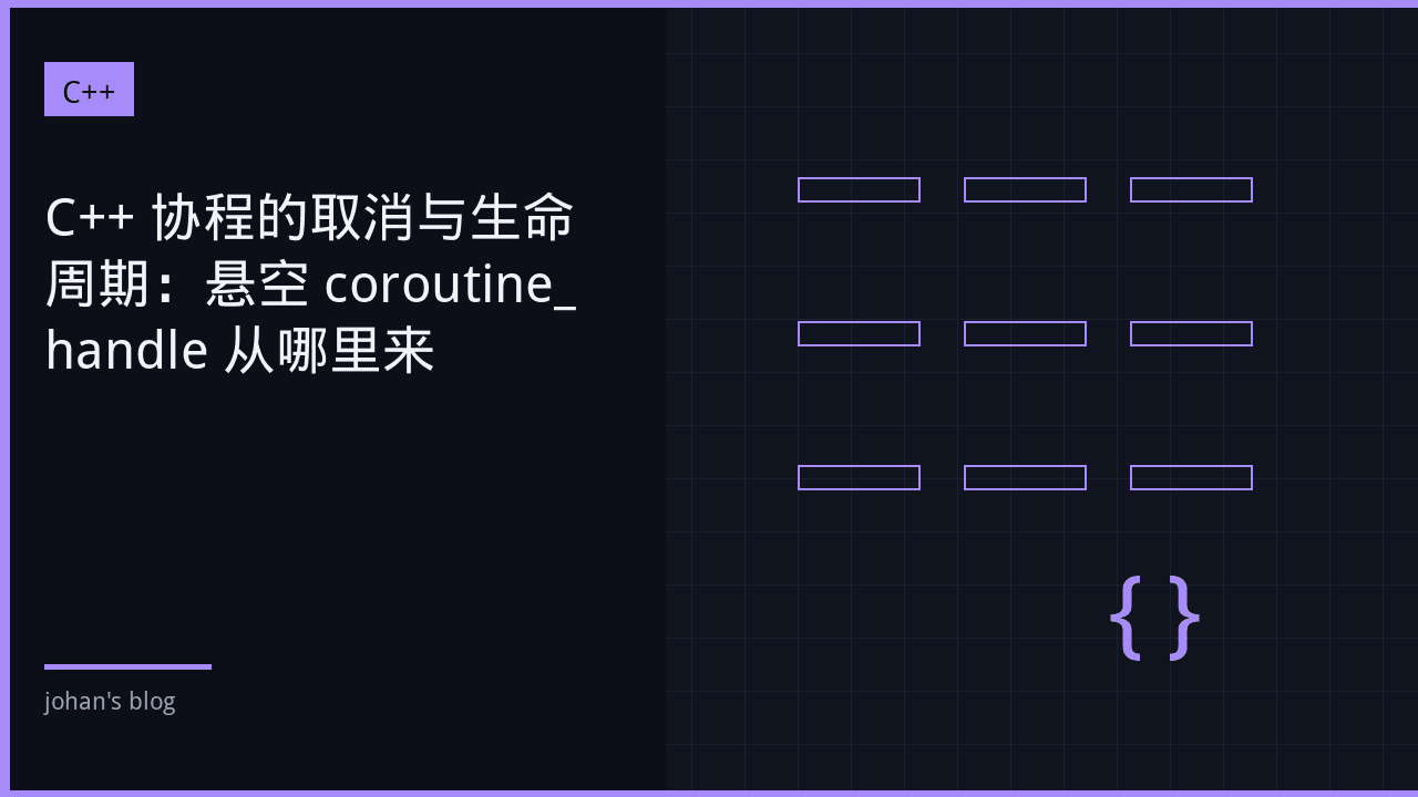 C++ 协程的取消与生命周期：悬空 coroutine_handle 从哪里来