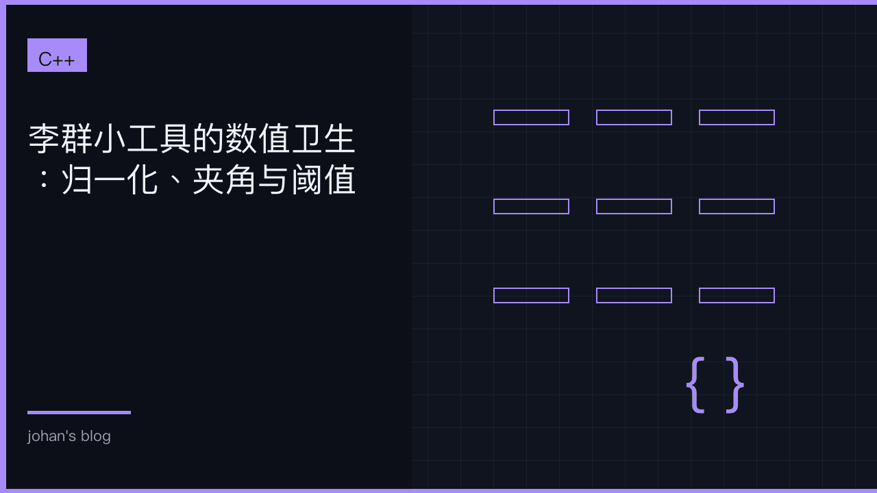 李群小工具的数值卫生：归一化、夹角与阈值