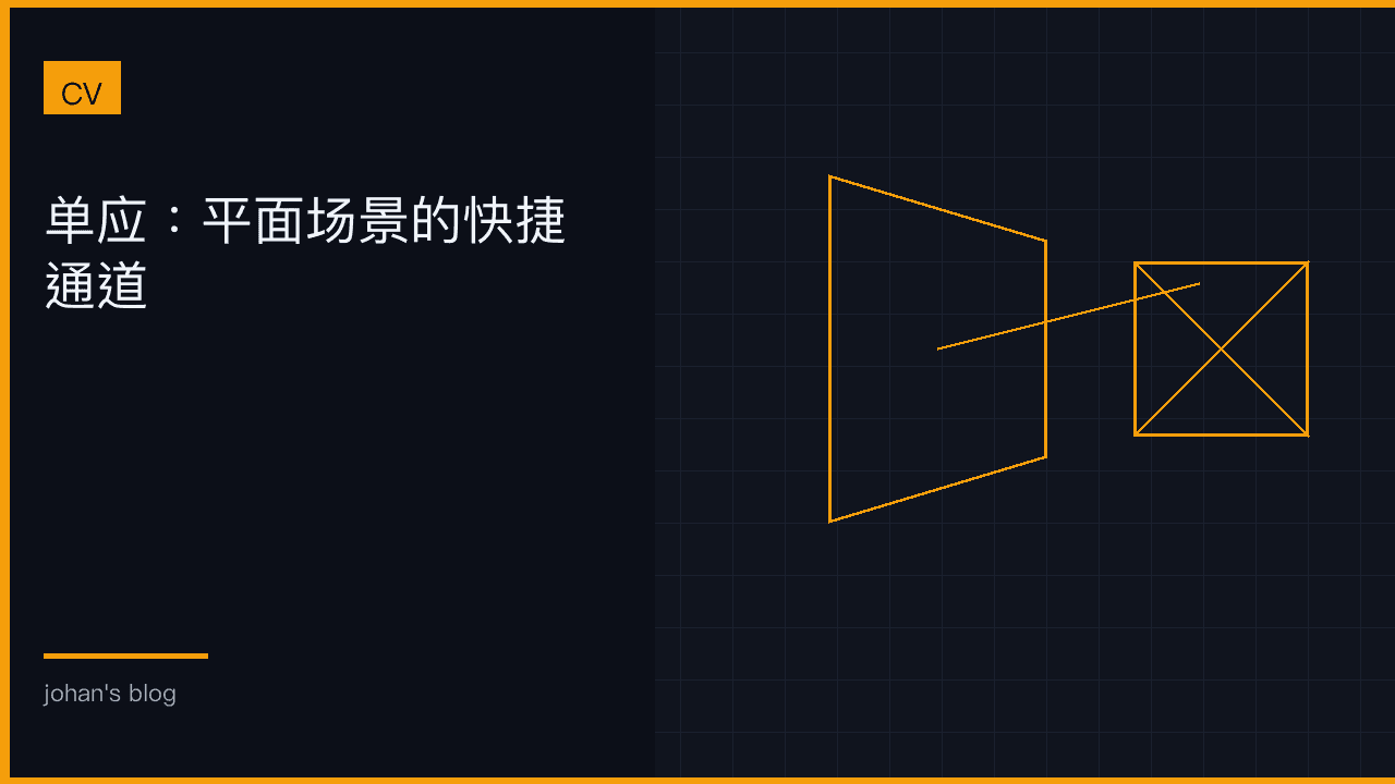 单应：平面场景的快捷通道