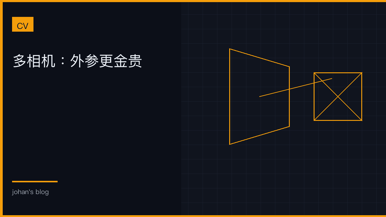 多相机：外参更金贵
