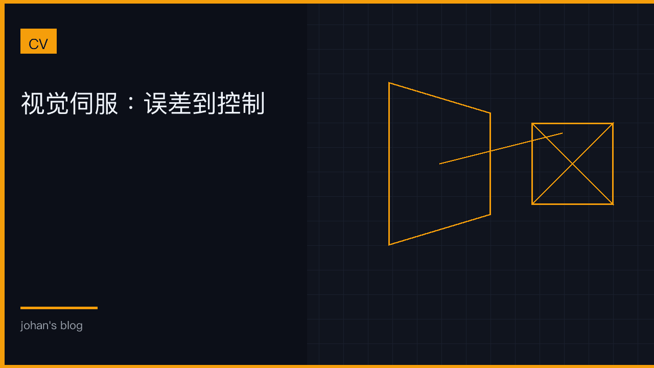 视觉伺服：误差到控制