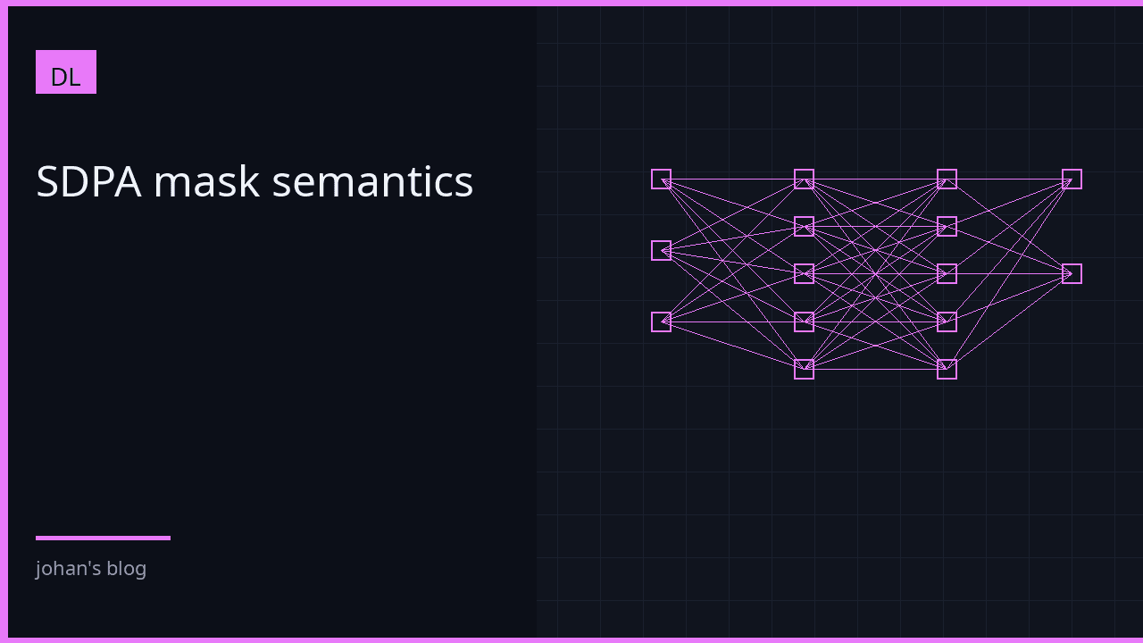 PyTorch SDPA 的两个静默坑：布尔 mask 与 eval dropout